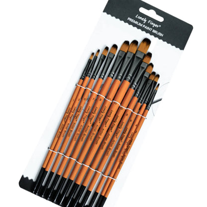 12/48pcs Premium Flat Art Paintbrush Set Durable Anti-Shedding Synthetic Nylon Bristles for Watercolor Acrylics Gouache Painting    Home Decor Supply | Online Retail | ShoreShopper.com