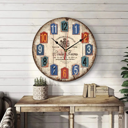 Creative wooden wall clock 30cm MDF density board silent quartz clock    Home Decor Supply | Online Retail | ShoreShopper.com