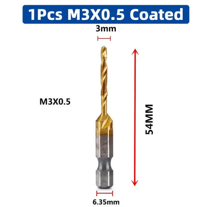 LiYu Shank Titanium Plated HSS Screw Thread Metric Tap Drill Bits Screw Machine Compound Tap M3 M4 M5 M6 M8 M10 Hand Tools    Home Decor Supply | Online Retail | ShoreShopper.com