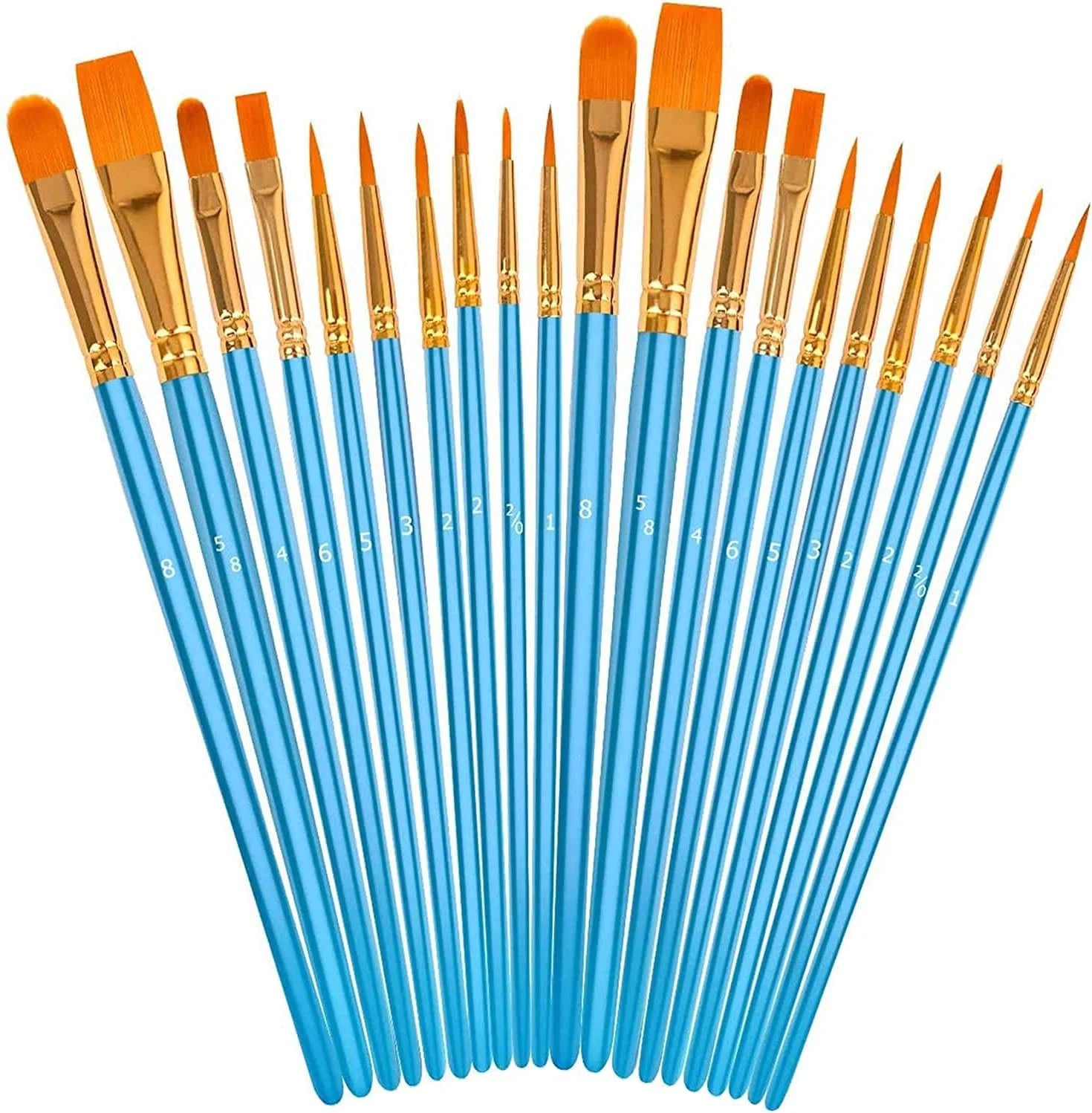 Acrylic Paint Brushes Set, 20Pcs Round Pointed Tip Artist Paintbrushes Body Face Nail Miniature Detailing Drawing Art Supplies    Home Decor Supply | Online Retail | ShoreShopper.com
