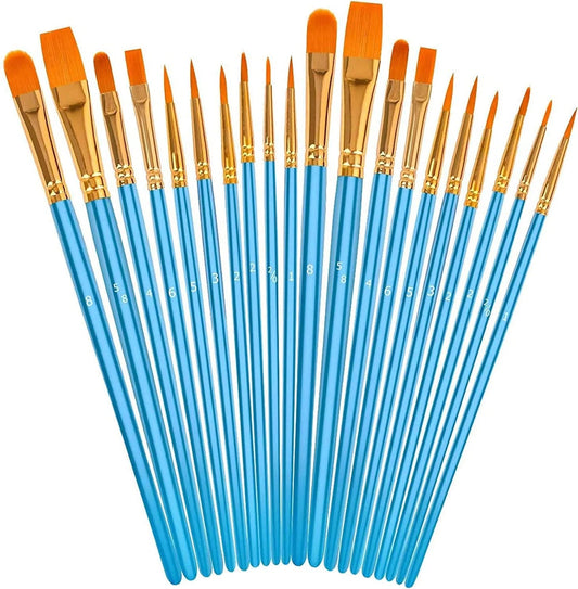 Acrylic Paint Brushes Set, 20Pcs Round Pointed Tip Artist Paintbrushes Body Face Nail Miniature Detailing Drawing Art Supplies    Home Decor Supply | Online Retail | ShoreShopper.com