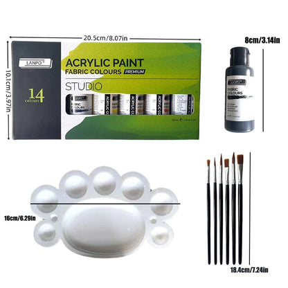 14-color /60ml paint set, beginner's art supplies for painting and doodling, paint palette, brush combination    Home Decor Supply | Online Retail | ShoreShopper.com
