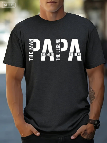 Summer Men's Father's Day Exclusive Fashion Short-sleeved Shirt with The "Dad" Theme Slogan 100% Cotton Comfortable and Casual    Your Coastal Marketplace | Shoreshopper.com