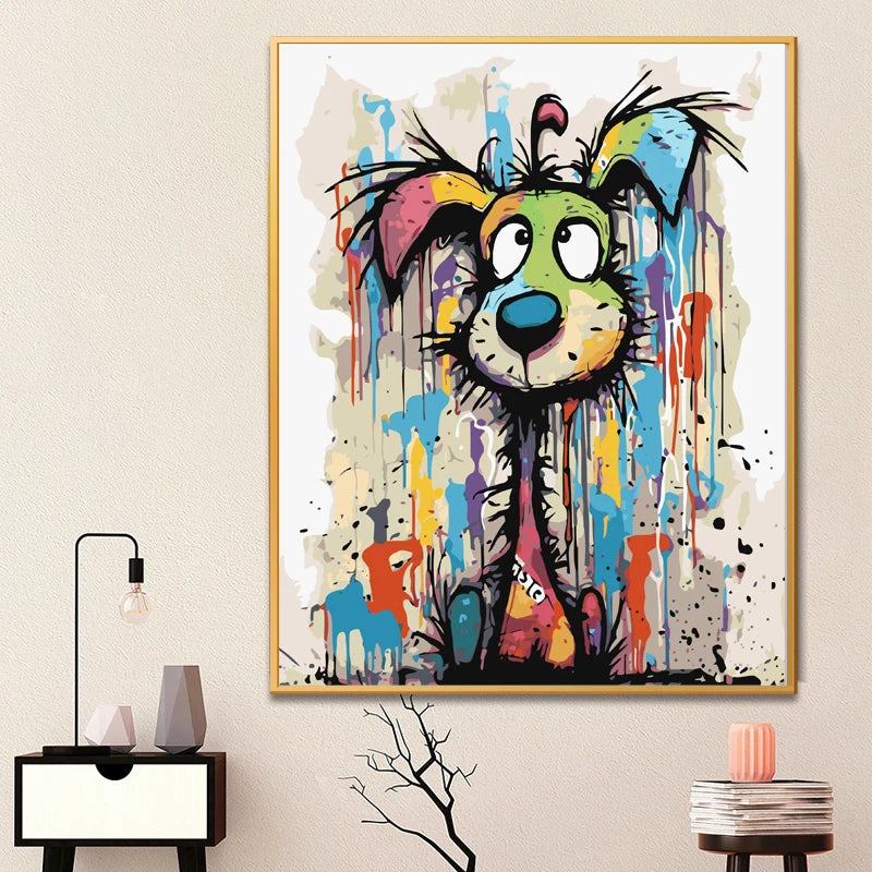 Painting by Numbers For Adult abstract dog  Dropshipping Canvas Oil Paint by Number Home Decor    Home Decor Supply | Online Retail | ShoreShopper.com