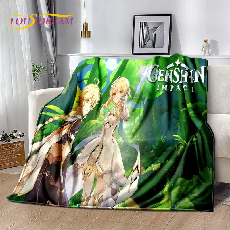 Genshin Impact Cartoon Game Soft Plush Blanket,Flannel Blanket Throw Blanket for Living Room Bedroom Bed Sofa Picnic Cover Kids    Your Coastal Marketplace | Shoreshopper.com