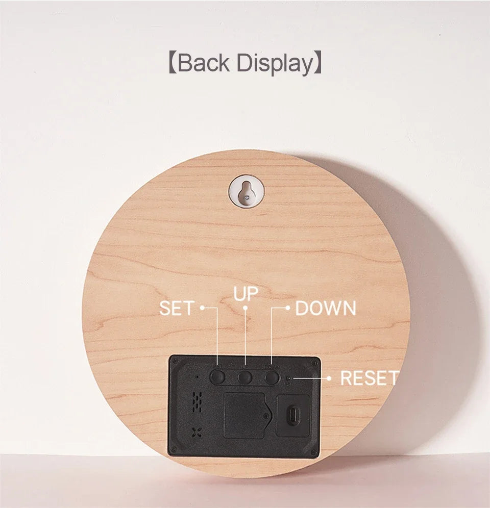 LED Digital Wall Clock Temperature Date Time Multi-function Display Living Room Home Bedroom Silent Clock Fashion Wall Clock    Home Decor Supply | Online Retail | ShoreShopper.com