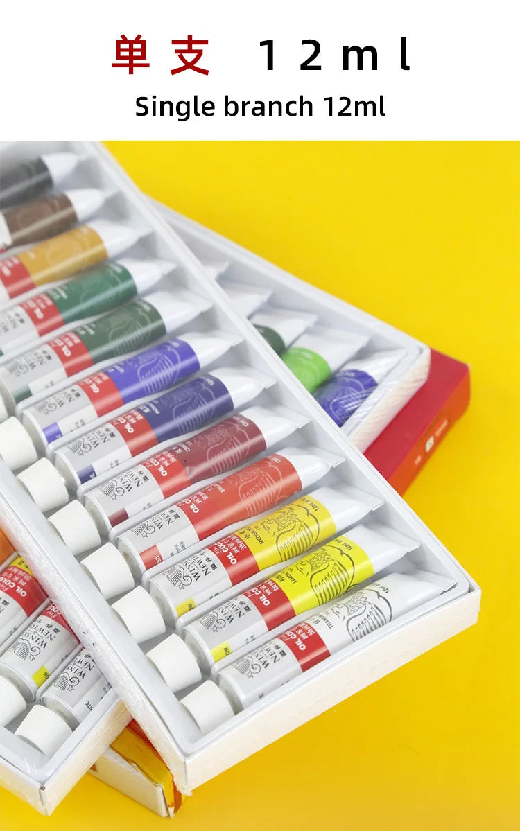 Professional 12/18/24 Colors 12 ML Tube Oil Paints Art For Artists Canvas Pigment Art Supplies Drawing Set    Home Decor Supply | Online Retail | ShoreShopper.com