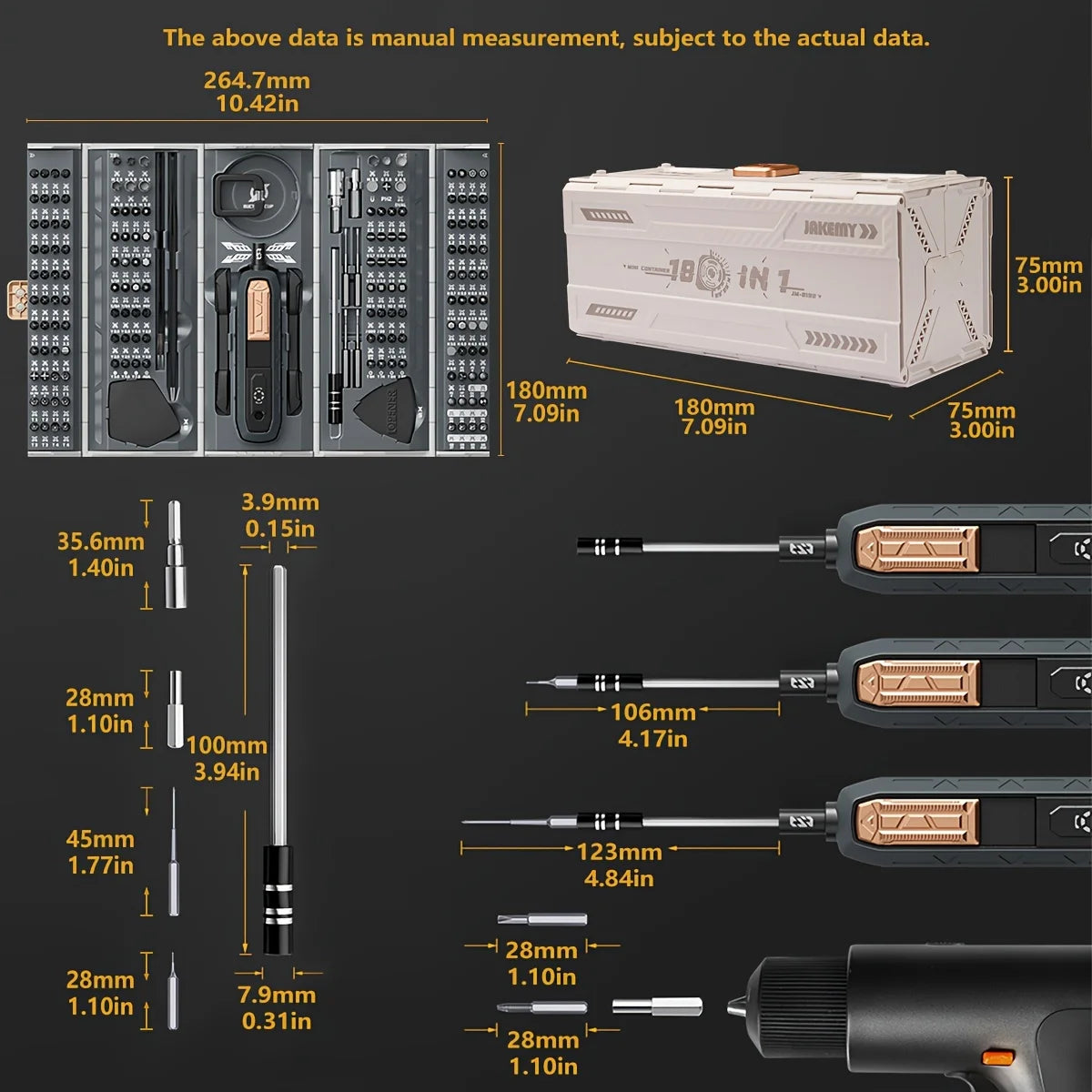 180 in 1 Precision Manual  Multifunctional Screwdriver Set Magnetic Phillips Bits Mobile iPhone & PC & Glasses Repair Tool Gift    Home Decor Supply | Online Retail | ShoreShopper.com
