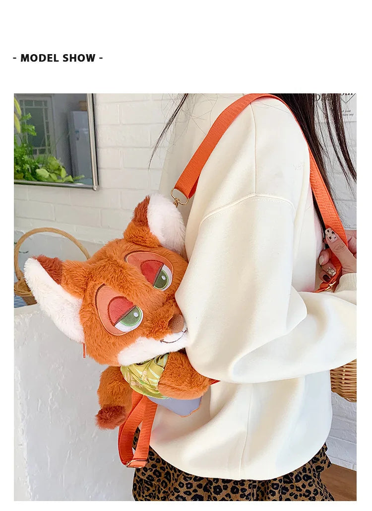 New Zootopia Doll Crossbody Bag Cartoon Judy Hopps Shoulder Bag Holiday Gift Large Capacity Portable Storage Commuter Bag - ShoreCo.Shop