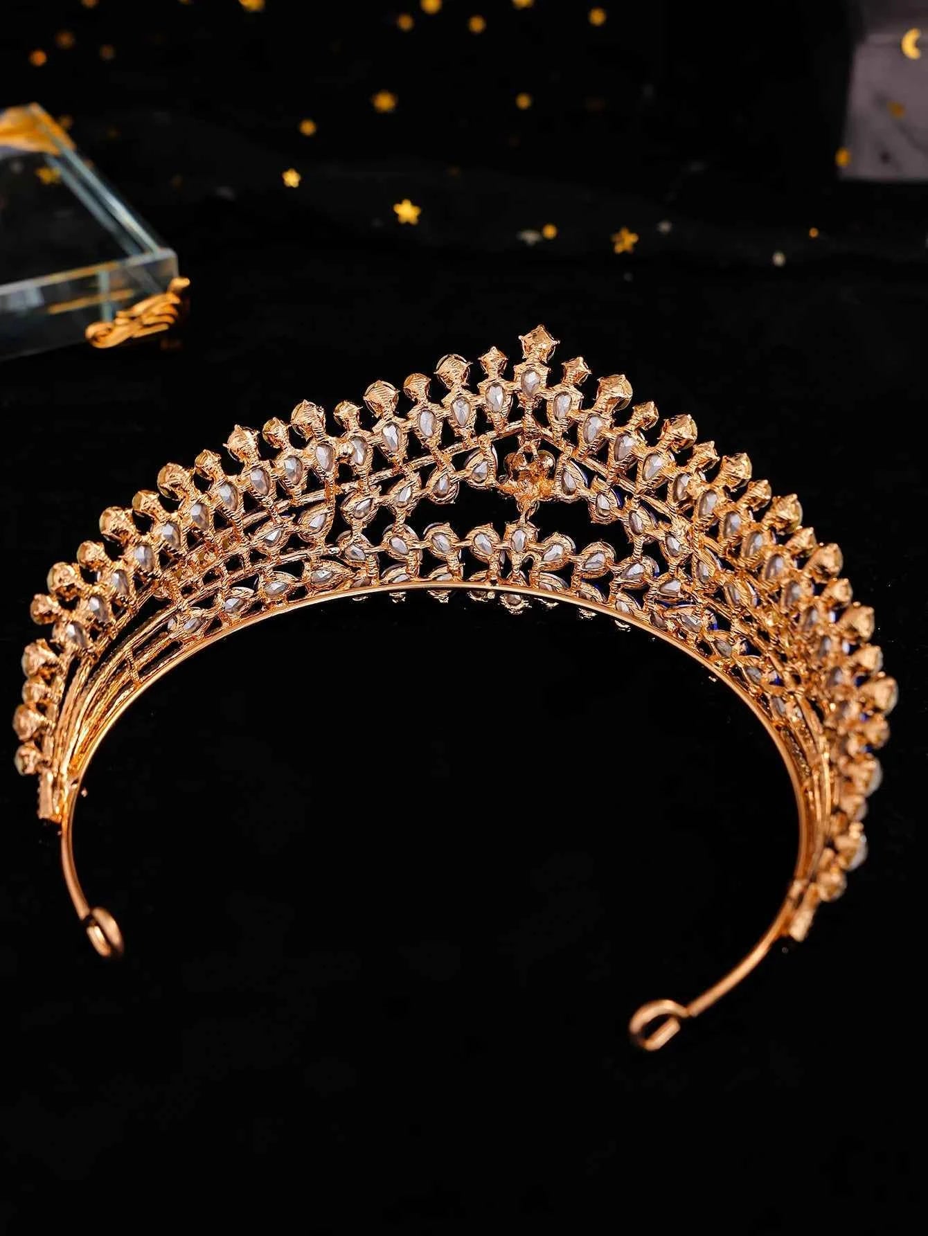 Bridal Headwear Diamond Crown Wedding Banquet Accessories Headwear Luxury and Elegant Crown