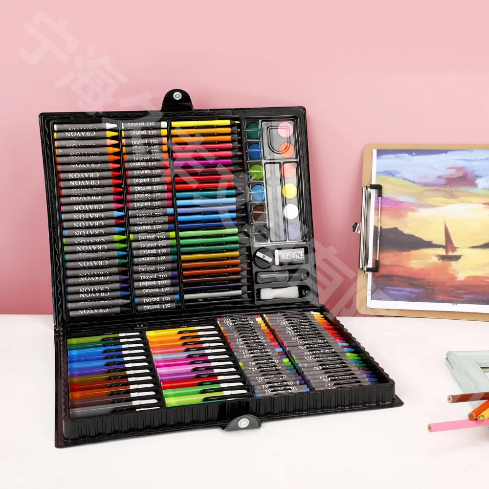 168pcs Office School Supplies Art drawing Set Oil Pastels Watercolor Markers Kids Painting Kit for Children Students School Gift    Home Decor Supply | Online Retail | ShoreShopper.com