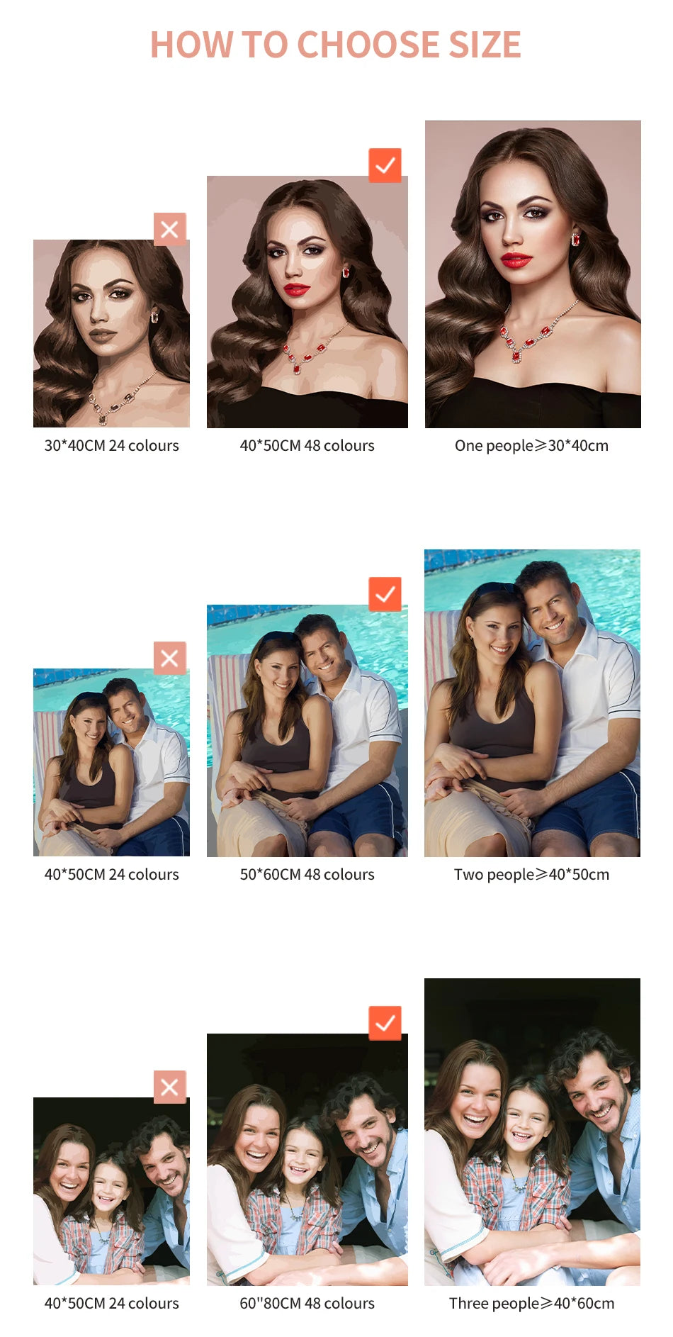 24/36 Color Personalised Paint By Numbers Photo Custom DIY Oil Painting By Number Picture Canvas Portrait Family Children Photo    Home Decor Supply | Online Retail | ShoreShopper.com