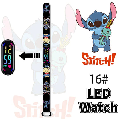 Disney Stitch Digital Kids' Watches Anime Figures LED Luminous Watch Touch Waterproof Electronic Sports Watch Kids Birthday Gift    Home Decor Supply | Online Retail | ShoreShopper.com