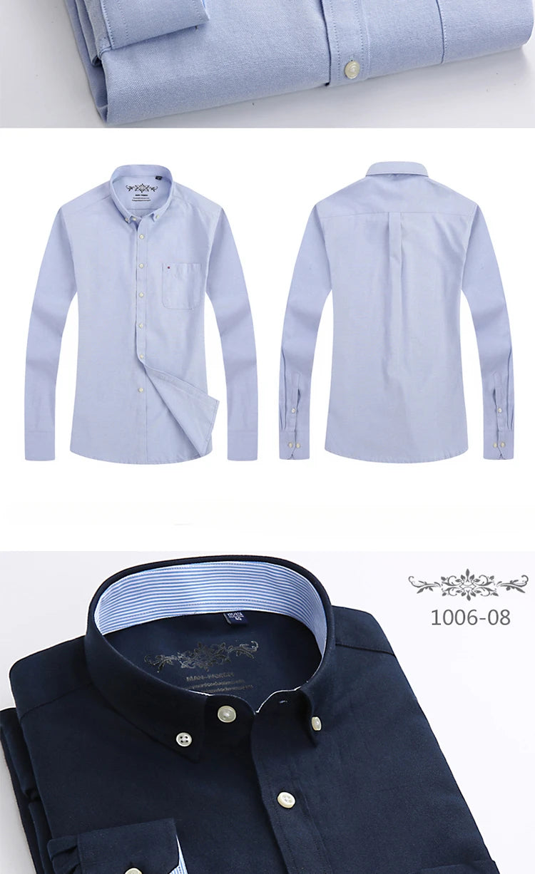 New in shirt long-sleeve shirts for men slim fit formal plian shirt single pocket office clothes soft plaid cotton designer tops    Home Decor Supply | Online Retail | ShoreShopper.com