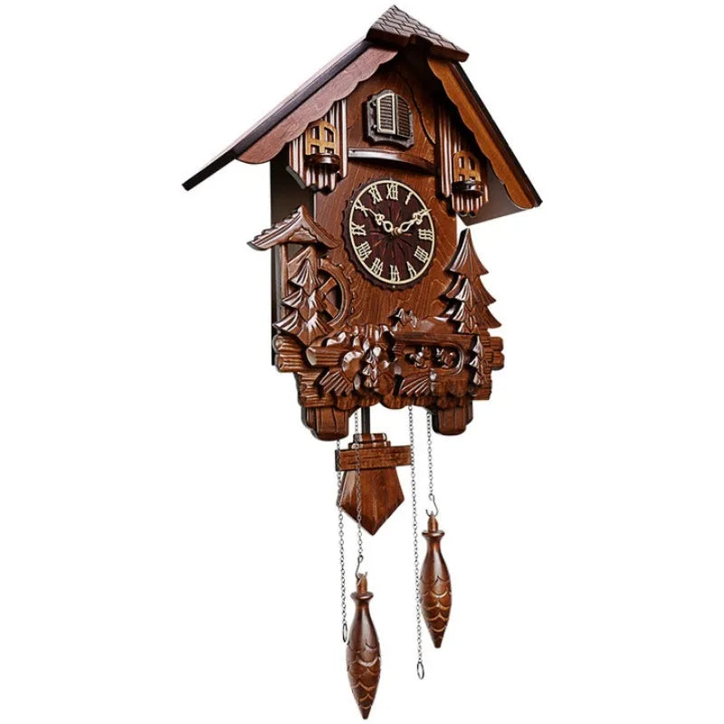 Antique Classic Solid Wood Hand-carved Cuckoo Wall Clock, Children's Music, Hour Announcement Swinging Creative Clock    Home Decor Supply | Online Retail | ShoreShopper.com