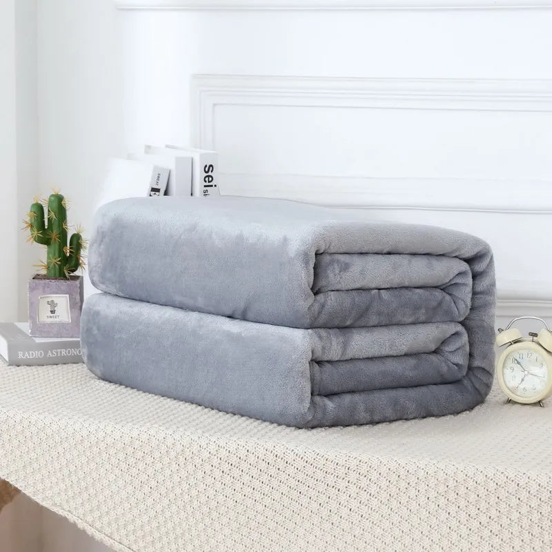 Fluffy Cloud Mink Fur Blanket Flannel Plush Comfortable Thickened and Warm Soft Sofa Throw Blanket  For Air-Conditioned Room    Your Coastal Marketplace | Shoreshopper.com