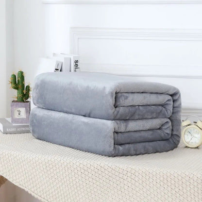 Fluffy Cloud Mink Fur Blanket Flannel Plush Comfortable Thickened and Warm Soft Sofa Throw Blanket  For Air-Conditioned Room    Your Coastal Marketplace | Shoreshopper.com