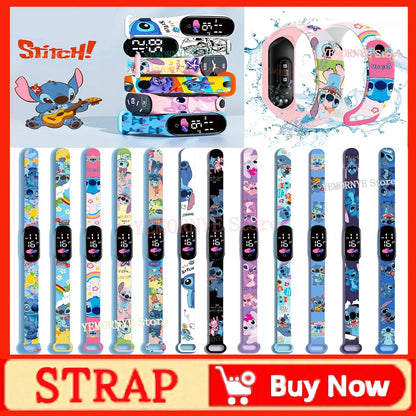 Disney Stitch Digital Kids' Watches Anime Figures LED Luminous Watch Touch Waterproof Electronic Sports Watch Kids Birthday Gift    Home Decor Supply | Online Retail | ShoreShopper.com