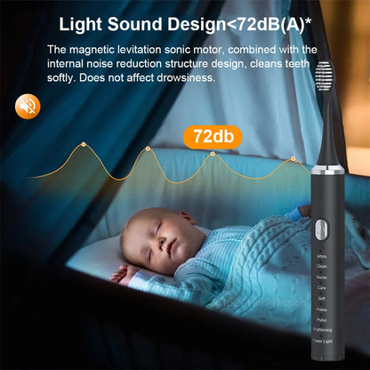 Electric Toothbrush Sonic Electric Toothbrush For Teeth Brushes Vibration Dental Tooth Cleaner USB Rechargeable Tooth Brush Case - ShoreCo.Shop