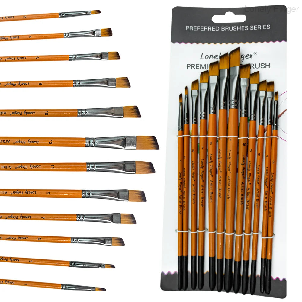 Paint Brush Set 12/48pcs Synthetic Hair for Acrylic Painting Watercolor Painting Gouache Ink Craft and Detail Painting    Home Decor Supply | Online Retail | ShoreShopper.com