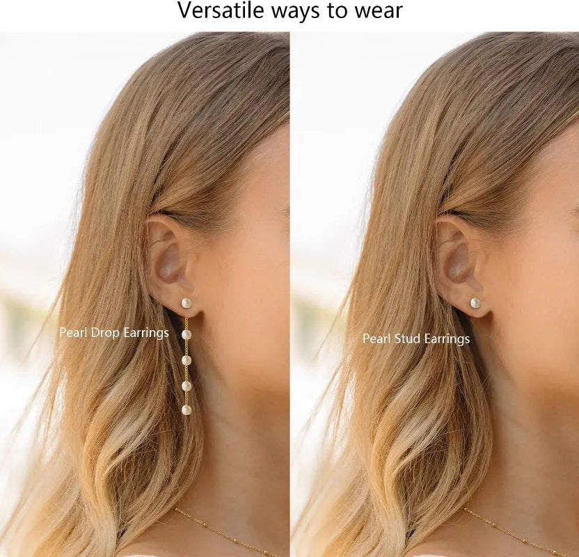 Gold Jewelry Set for Women, Dainty 14K Gold/Silver Plated Pearl Necklace and Earring Set with Drop Earrings Bracelets Necklace    Home Decor Supply | Online Retail | ShoreShopper.com