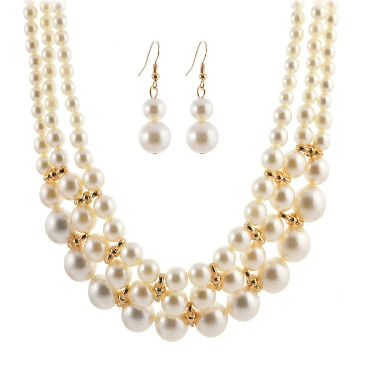 Bridal Wedding Jewelry Set New Fashion Multi layer Handmade Imitation Pearl Necklace and Earrings Women's Party Accessories    Home Decor Supply | Online Retail | ShoreShopper.com