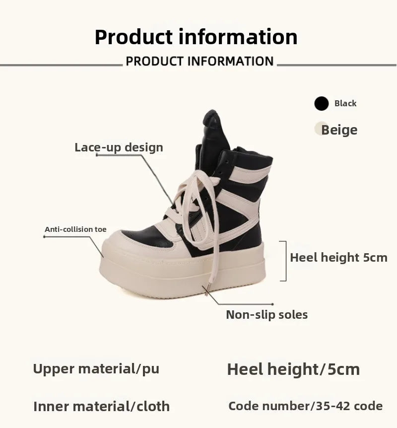 Shoes for Women Women's Ankle Boots Trendy Retro High-top Women's Shoes Fashion Casual Chunky Platform Luxury Designer Sneakers    Your Coastal Marketplace | Shoreshopper.com