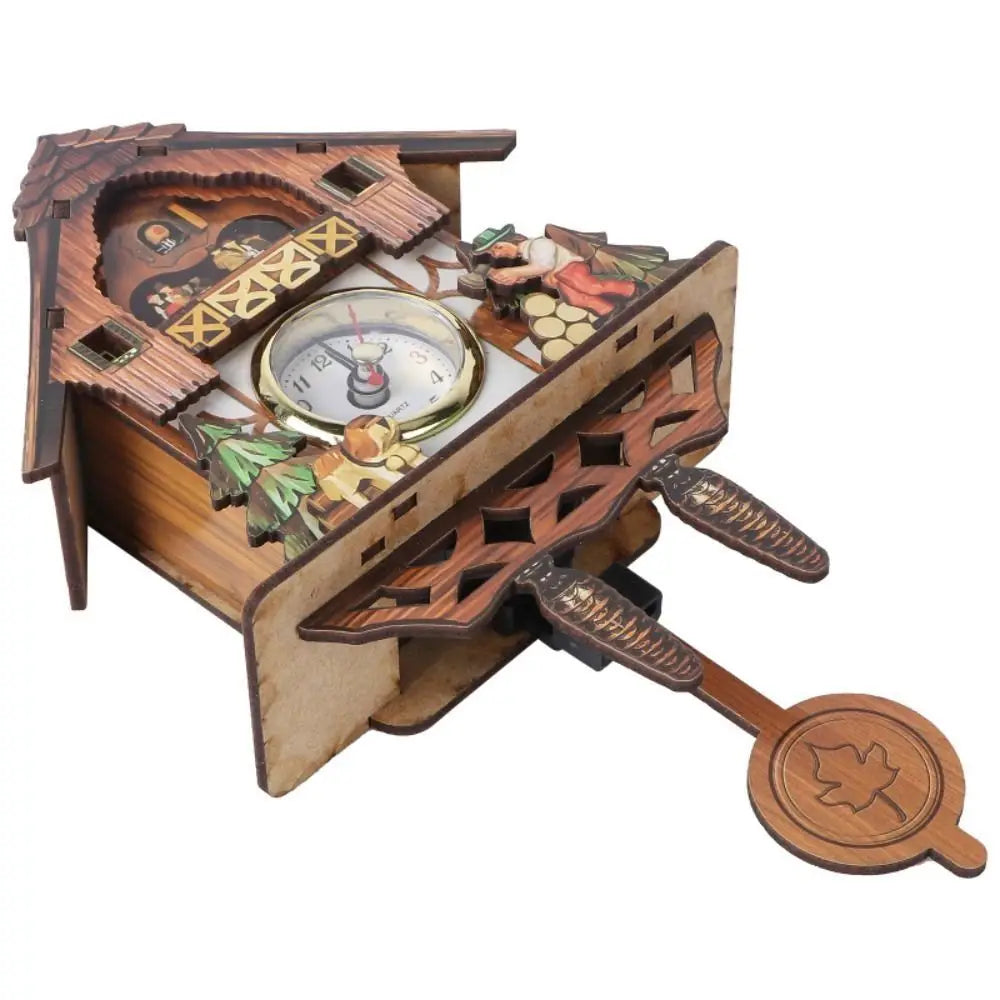 Forest Tower Wood Pendulum Vintage Clocks Vintage Silent Wood Wall Clock Wooden 3D Chiming 3D Chiming Clock Housewarming Gift    Home Decor Supply | Online Retail | ShoreShopper.com