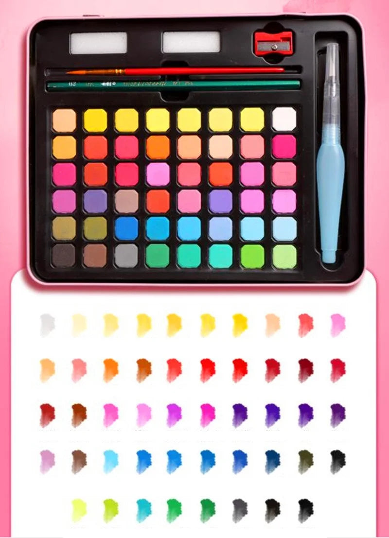 Watercolor Painting  48 Colors Solid Water Color Paint With Brush&Paper Drawing Set Art Supplies for Artists Beginner    Home Decor Supply | Online Retail | ShoreShopper.com