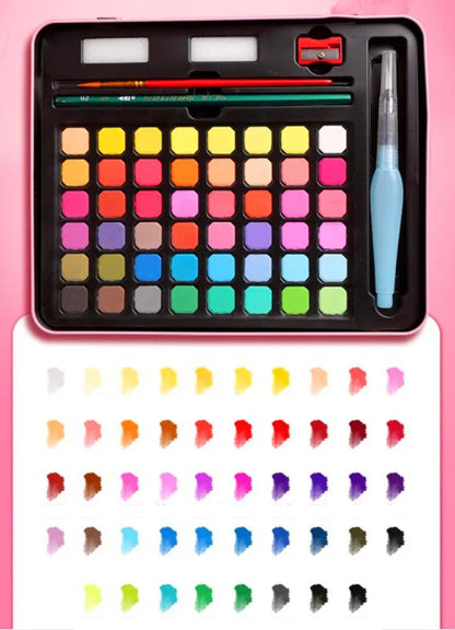 Watercolor Painting  48 Colors Solid Water Color Paint With Brush&Paper Drawing Set Art Supplies for Artists Beginner    Home Decor Supply | Online Retail | ShoreShopper.com