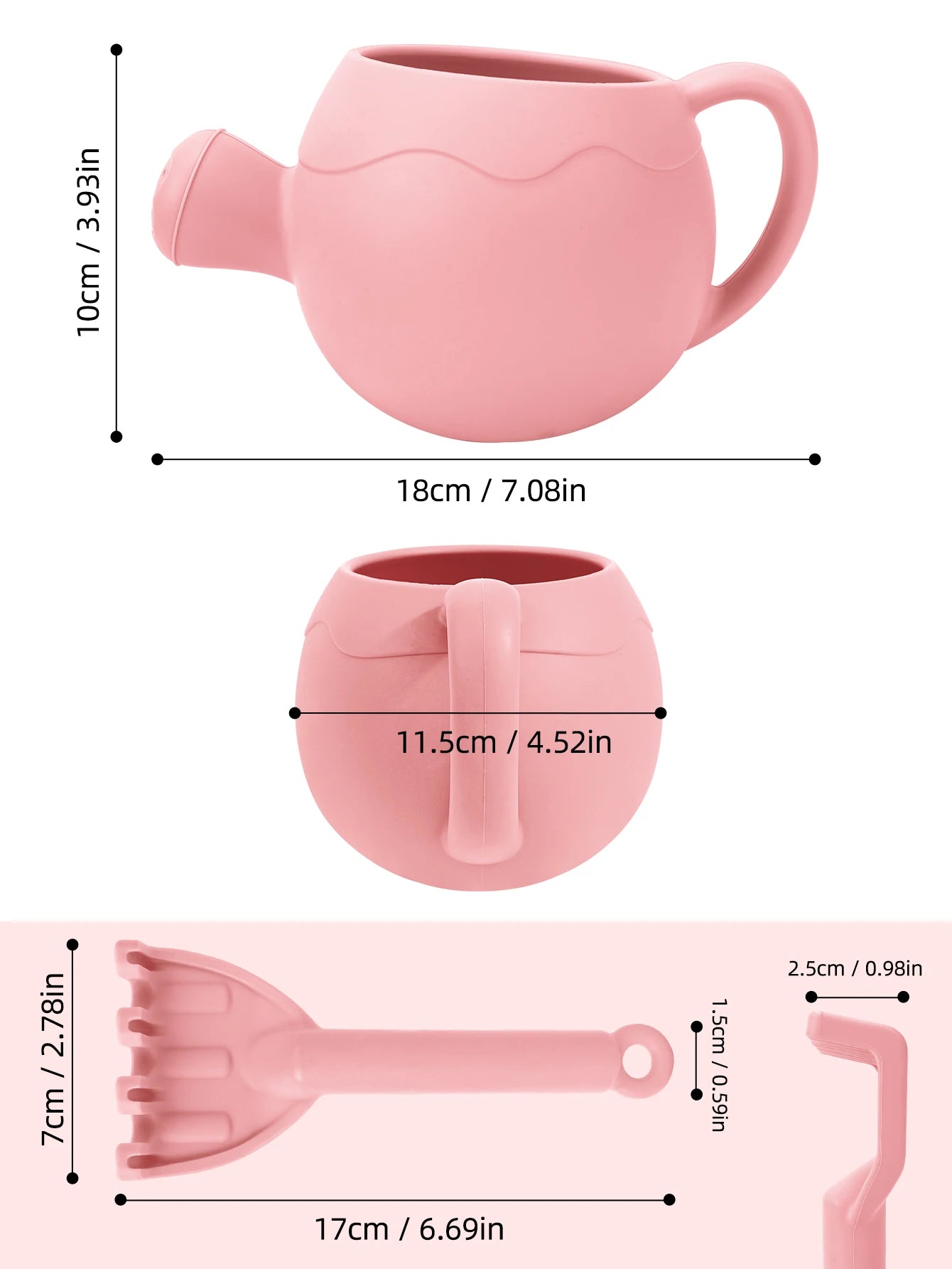 Baby Beach Toys Children Outdoor Games Sand Play Set Infants Digging Sand Silicone Rake Watering Pot Play Beach Toys for Kids    Your Coastal Marketplace | Shoreshopper.com