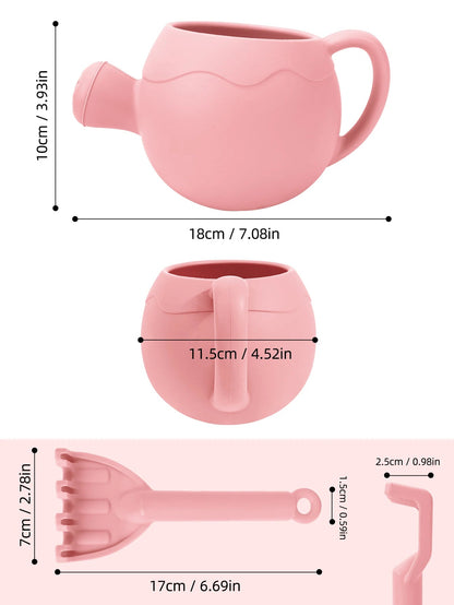 Baby Beach Toys Children Outdoor Games Sand Play Set Infants Digging Sand Silicone Rake Watering Pot Play Beach Toys for Kids    Your Coastal Marketplace | Shoreshopper.com