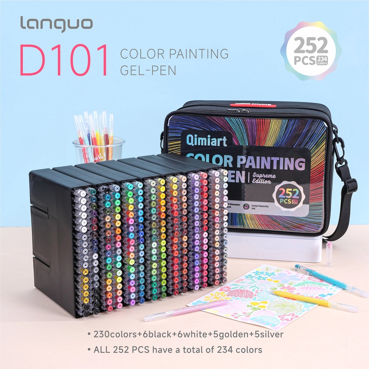Languo 27-207 Colors Of One Set Drawing Handbook Pens Student DIY Graffiti Multi-Color Gel Pen Writing Marker Stationery    Home Decor Supply | Online Retail | ShoreShopper.com