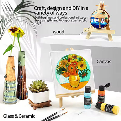 24-Color 60ML Acrylic Paint Set Student Art DIY Graffiti Hand-Painted Spray Paint for Creative Painting Projects    Home Decor Supply | Online Retail | ShoreShopper.com