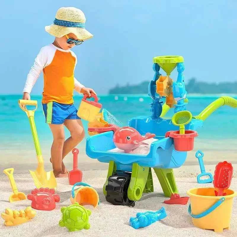New beach water play cart, bulldozer, children's outdoor toys, beach water play outdoor beach toys