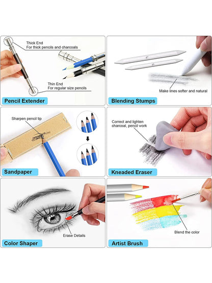 Bview Art 83 Pack Stuff Diverse art Pencils Sketching Art Set for Beginners Professional Artists Teens Adults    Home Decor Supply | Online Retail | ShoreShopper.com