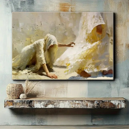 1.5 "Chunky wood pine ribbon Frame, Upholstery artwork, Home decor, Embrace of Faith, Jesus and Woman, Upholstery    Home Decor Supply | Online Retail | ShoreShopper.com