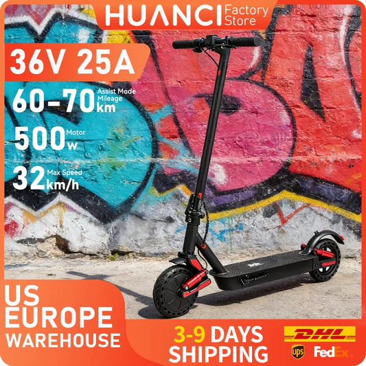 HUANCI D06 500W e scooter Electric Scooters 32km/h escooters Escooter scooter electric for adults eScooter Dual Shock Absorbers - ShoreCo.Shop