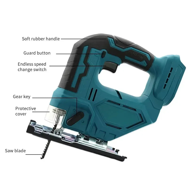 Fit Makita DJV182Z Cordless 18V Lithium Battery Rechargeable Electric Jig Saw Curve Saw Woodworking Cutting Multifunction Saw    Home Decor Supply | Online Retail | ShoreShopper.com