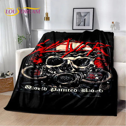 Slayer Heavy Metal Band Soft Plush Blanket,Flannel Blanket Throw Blanket for Living Room Bedroom Bed Sofa Picnic Cover Warm Kids    Your Coastal Marketplace | Shoreshopper.com