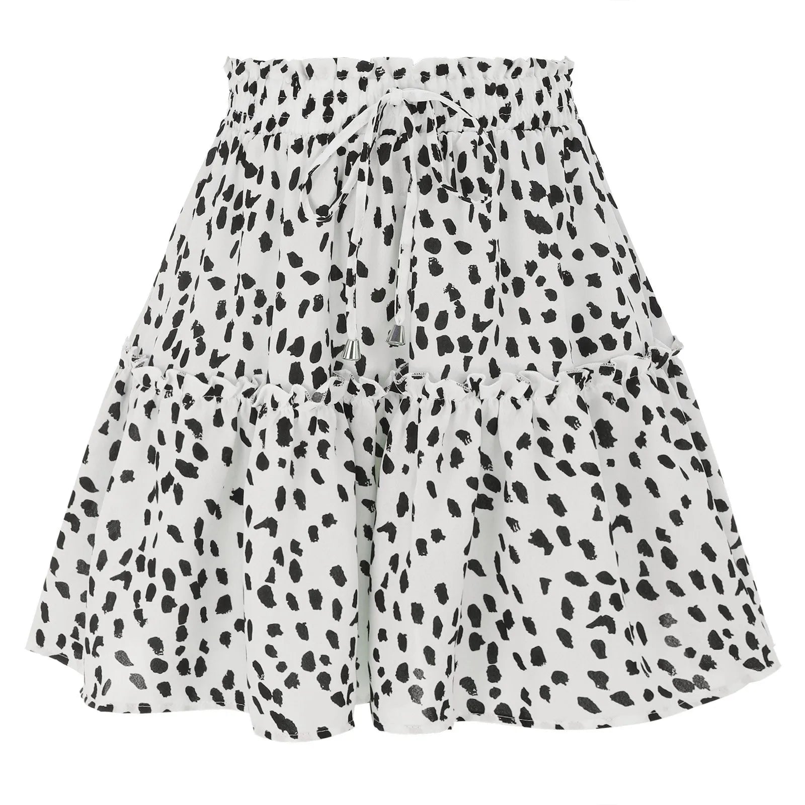 Skirts For Women Knee Length Women'S Summer Cute High Waist Ruffle Skirt Print Swing Beach Mini Skirt Ropas De Mujeres - ShoreCo.Shop