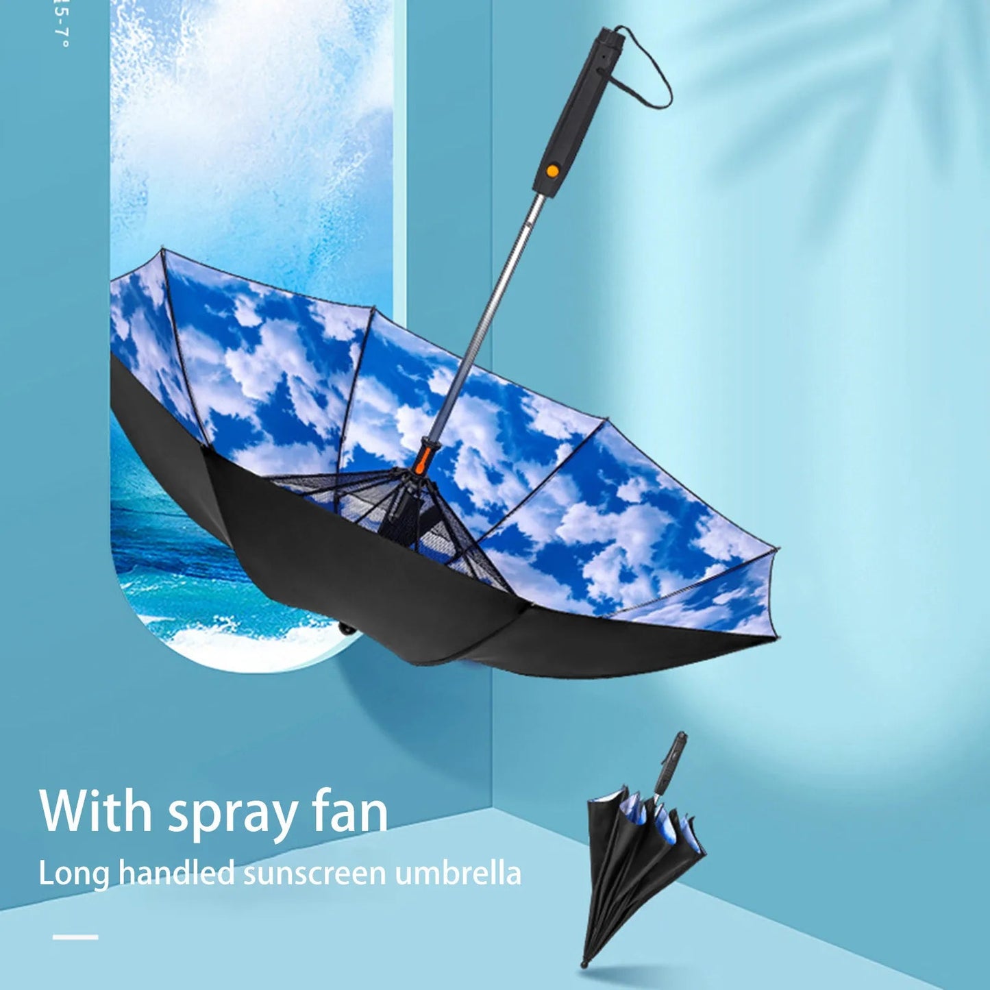 Umbrella With Fan And Mist Spray Uv Blocking Umbrella With Fan Umbrella With Fan Cool Umbrella With Fan Battery Powered Supply    Your Coastal Marketplace | Shoreshopper.com