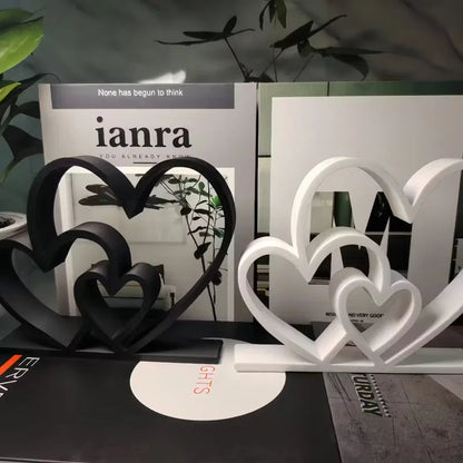 Heart-to-Heart Statue - Black & White Love Ornament, Desk & Bookshelf Decor, Valentine’s Gift, Home Decoration    Home Decor Supply | Online Retail | ShoreShopper.com