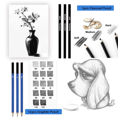 Art Painting Set 83pcs Art Sketching Set Color Lead Pencil High Quality Set Art Professional School Drawing Supplies    Home Decor Supply | Online Retail | ShoreShopper.com