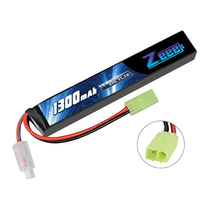 Zeee Airsoft Battery 3S 11.1V 25C 1300mAh Stick Battery with Mini Tamiya Plug for Airsoft Guns Rifle AK47 Lipo Battery Parts    Home Decor Supply | Online Retail | ShoreShopper.com