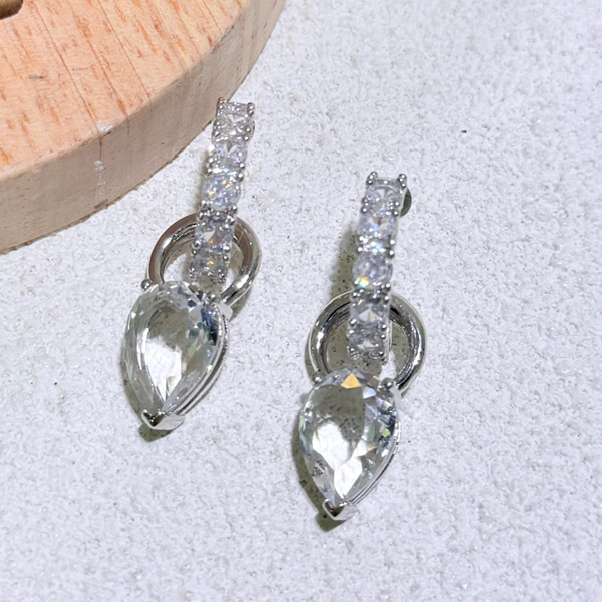 2025 New Fine Jewelry Set Luxury White Gold High Quality Geometric Crystal Luxury Necklace Bracelet Earrings Ring Gift for Women    Home Decor Supply | Online Retail | ShoreShopper.com
