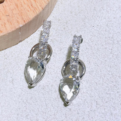 2025 New Fine Jewelry Set Luxury White Gold High Quality Geometric Crystal Luxury Necklace Bracelet Earrings Ring Gift for Women    Home Decor Supply | Online Retail | ShoreShopper.com