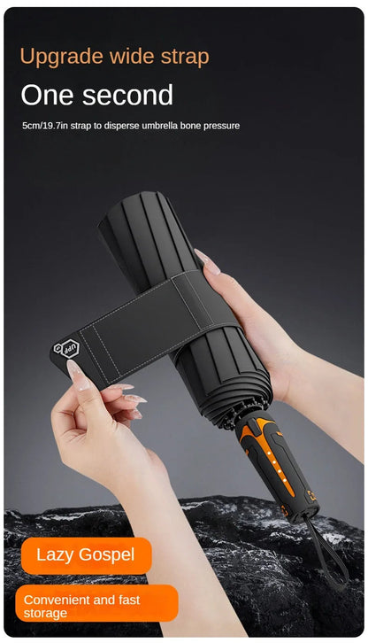 Mechanical handle umbrella, widened strap umbrella, automatic umbrella, large, sturdy, wind resistant, men's minimalist umbrella    Your Coastal Marketplace | Shoreshopper.com