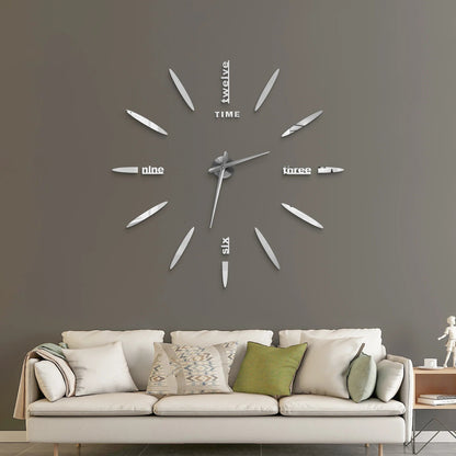 Large Wall Clock Quartz Needle 3D DIY 27" 37" or 47" Wall Clock    Home Decor Supply | Online Retail | ShoreShopper.com