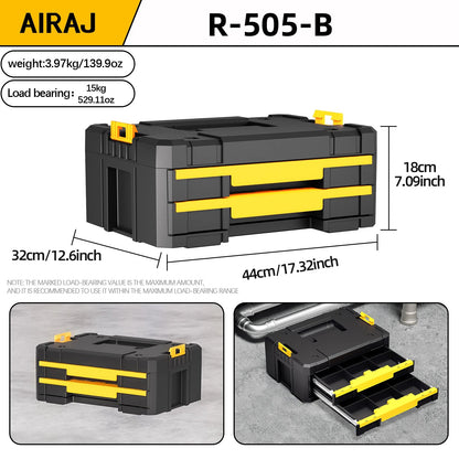 AIRAJ MultiFunctional Tier Stackable Rolling Plastic Portable Folding Tool Storage Box , Suitable for Garage Storage    Home Decor Supply | Online Retail | ShoreShopper.com